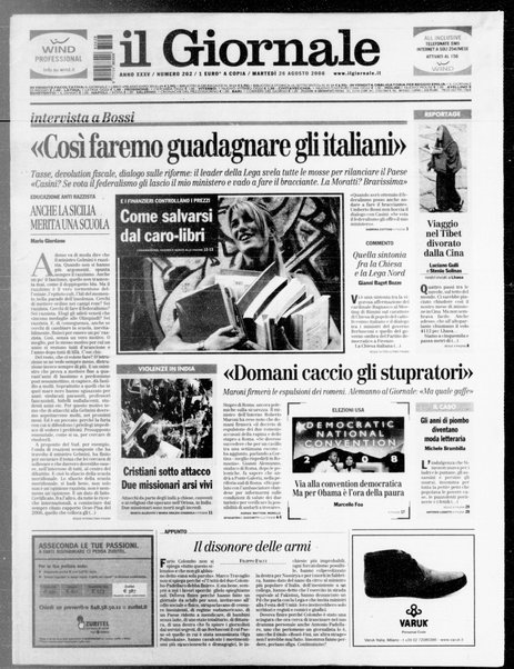 Il giornale : quotidiano del mattino